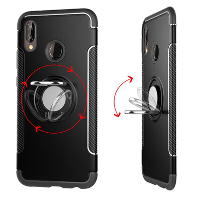 

Fivice Huawei P20 lite case PC metal ring shell magnetic car bracket TPU phone case