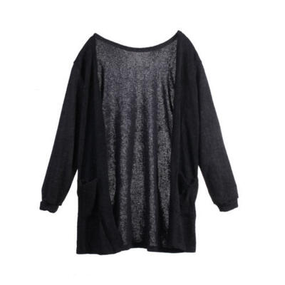 

Womens Long Sleeve Loose Knitted Sweater Jumper Cardigan Outwear Coat US STOCK