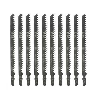 

6-Inch 6TPI Jig Saw Blades Wood Fast Curvilinear Cutting Saw Blade - 10 Pack