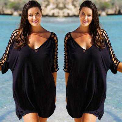 

US Plus Size Sexy Women Summer Casual Evening Party Beach Dress Short Mini Dress