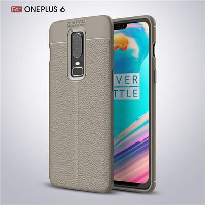 

Fivice Oneplus6 case Luxury leather TPU silicone anti-fall soft shell phone case