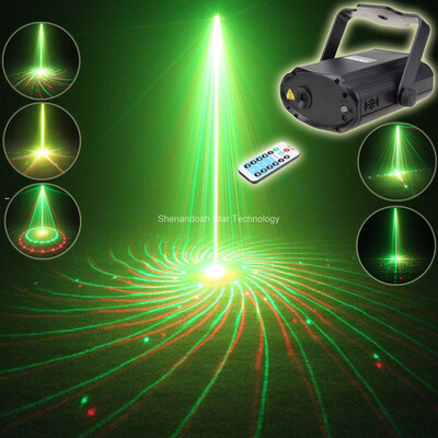 

ESHINY Remote Mini R&G Laser Big 24 Patterns Projector Dance Disco Bar Party Xmas Stage Lights DJ Light Show T93