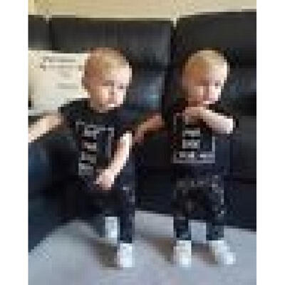 

2PCS Toddler Kids Baby Boys Girl T-shirt Tops Pants Trousers Outfit Clothes Set