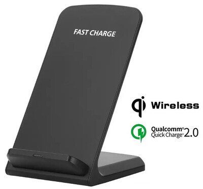 

All Qi-enabled Smartphones 2 Coils Wireless Charger Fast Qi Wireless Charging Stand Pad For iPhone Samsung