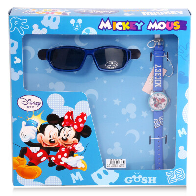 

Disney children's watch boy girl primary school student pointer quartz watch Mickey glasses watch gift box MK-14026L-1