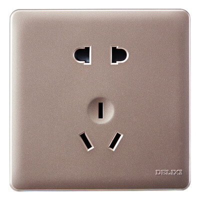 

Delixi DELIXI switch socket panel five-hole power wall socket large plate Zijin series