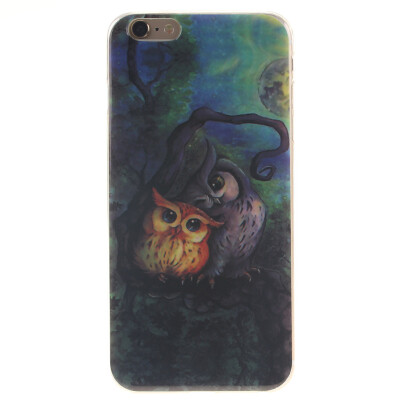 

Oil painting owl Pattern Soft Thin TPU Rubber Silicone Gel Case Cover for IPHONE 6 Plus/6S Plus