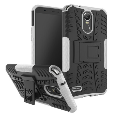 

Fivice LG Stylus 3 2017 Case TPU anti-fall tire pattern back clip bracket phone case