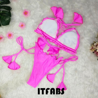 

Women Push-up Padded Bra Bandage Bikini Set Swimsuit Triangle Swimwear Bathing