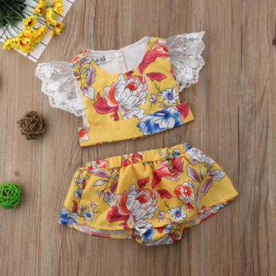 

Baby Girl Kids Summer Toddler Outfits Clothes T-shirt TopsShorts Pants 2PCS Set