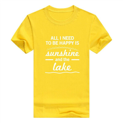 

All I Need To Be Happy Is Sunshine&The Lake Long Sleeve Mens T-Shirt