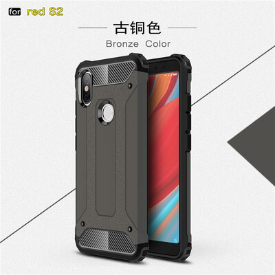 

Fivice Xiaomi Redmi S2 case Luxury Silicone Diamond Armor PC Hard Shell Phone Case