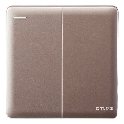 

Delixi DELIXI switch socket panel two open double open double control large plate Zijin series