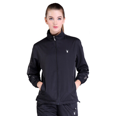 

Playboy (PLAYBOY) PB8112 Женский спортивный костюм Женский спортивный свитер Двухсекционный костюм Модный черный S
