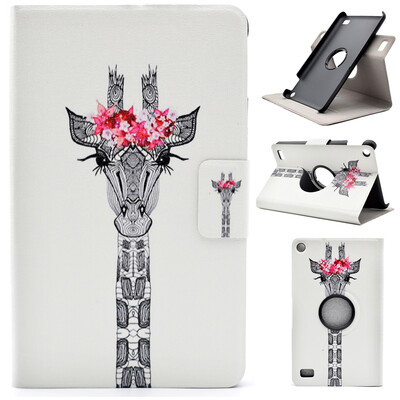 

Giraffe Style 360 Rotating Flip Cover with Stand Function&Credit Card Slot for Amazon Kindle Fire 7 2015