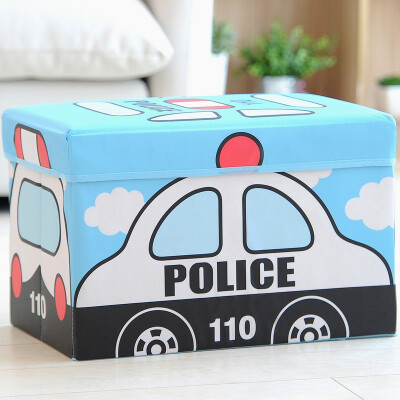 

[Jingdong supermarket] space superior products super Meng creative car modeling clothing toys storage stool large storage box a 45L police car