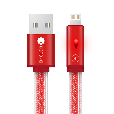 

BIAZE Apple 8/7/6 кабель для передачи данных 1.2 красный мобильный телефон зарядное устройство шнур питания поддержка iphone5 / 6s / 7P / 8 / x / ipad air mini M7