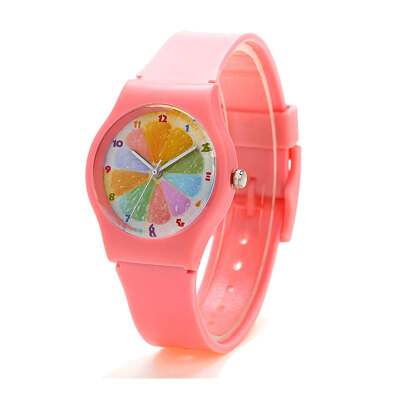 

Zeiger Children Kids Girls Watch Fashion Lovely Jelly Pink Silicone Strap Quartz WristWatch Cute Gift