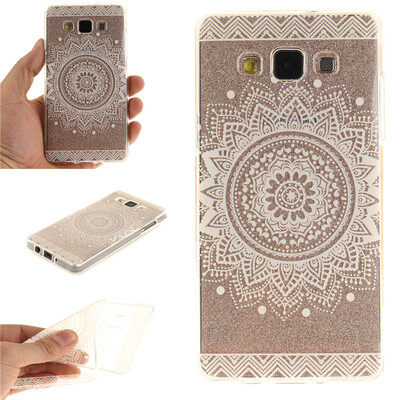 

White mandala Pattern Soft Thin TPU Rubber Silicone Gel Case Cover for SAMSUNG GALAXY A3