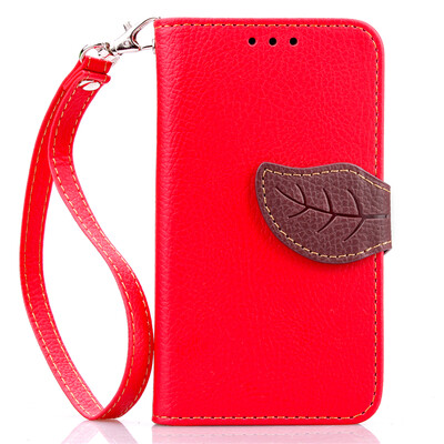 

Red Design PU Leather Flip Cover Wallet Card Holder Case for Nokia Lumia 630