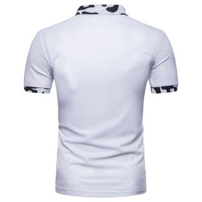 

Fashion Mens Tops Slim Fit Casual T-shirts Polo Shirt Short Sleeve Cotton Tee