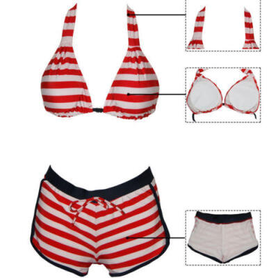 

Womens Padded Push-up Bra Bikini Set Swimsuit Bathing Suit Swimwear Beachwear