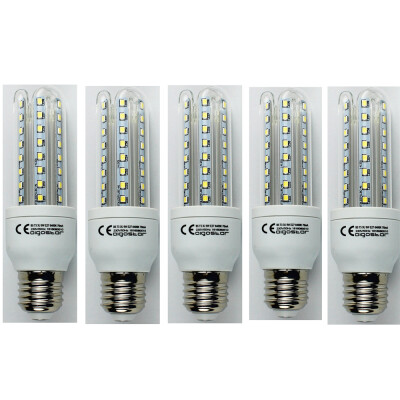 

5PCS 9W E27 LED Corn Lights Bulb T30 48 Leds SMD 3528 Cold White 720Lm 6400K AC 110-240V