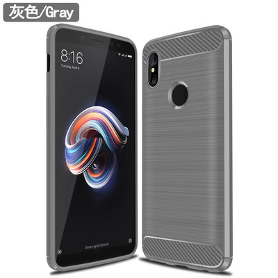 

Fivice XIAOMI Redmi note 5 Pro case Brushed carbon fiber silicone anti-fall soft shell phone case