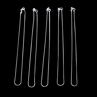 

Новая мода 5pcs серебристые змейки ожерелье цепи 16-24 дюймов 1.2mm подарка ювелирных изделий 24 дюймов