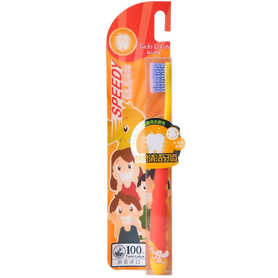 

TwinLotus spiral dual tip soft bristle children toothbrush 7-12 years old Thai Imported