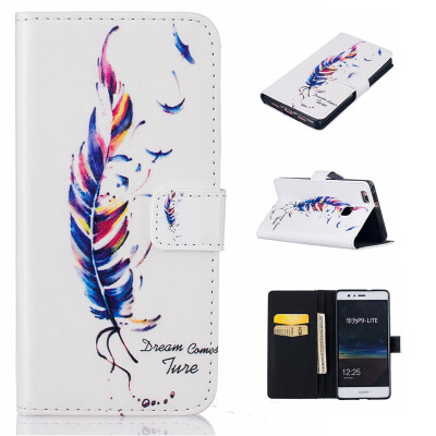 

Blue plumes Design PU Leather Flip Cover Wallet Card Holder Case for IPHONE 5C