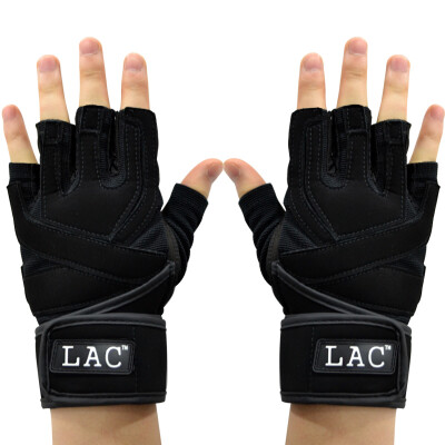 

LAC fitness gloves men and women sports equipment dumbbell exercise half finger glove training gym extended wrist non-slip riding gloves