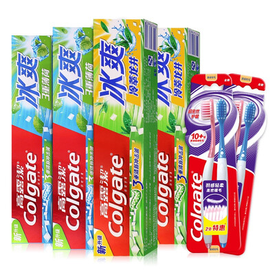 

Гао Lujie (из Colgate) Ледяное белых льготной спиновых средств (Дракон извести 120g × 2 + Ледяная Мята 120g × 2 + ультра тонкой проволочной щеткой защитный десневой × 4)