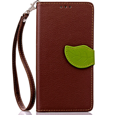 

Brown Design PU Leather Flip Cover Wallet Card Holder Case for Huawei P8 Lite