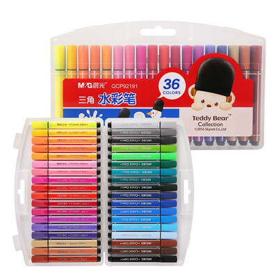 

Рассвет (M & G) QCP92191 Тиский треугольник Моющиеся акварель Pen Paint Brush 36 Color / Box