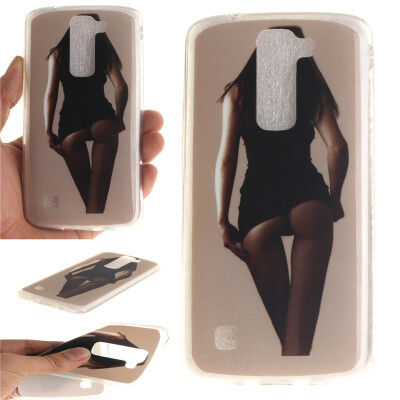 

Sexy Girls Pattern Soft Thin TPU Rubber Silicone Gel Case Cover for LG K7