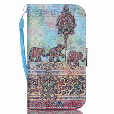 

Elephant Design PU Leather Flip Cover Wallet Card Holder Case for SAMSUNG G530