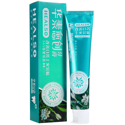 

Huazhi Yuetong toothpaste family happiness set 525g 4 loaded marine mint fragrant ginger salt jasmine tea mint lotus flower