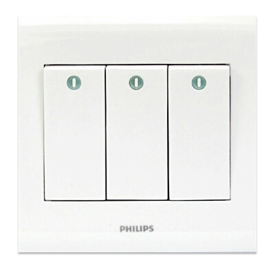 

Philips (PHILIPS) switch socket panel four open dual control switch four open dual power supply wall switch panel 86 type P3 ivory white