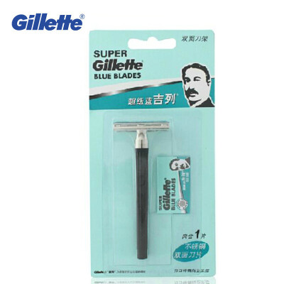 

Gillette супер мужчины бритвенные станки 1 держатель с 1 официальный подлинный безопасности бритвы для мужчин