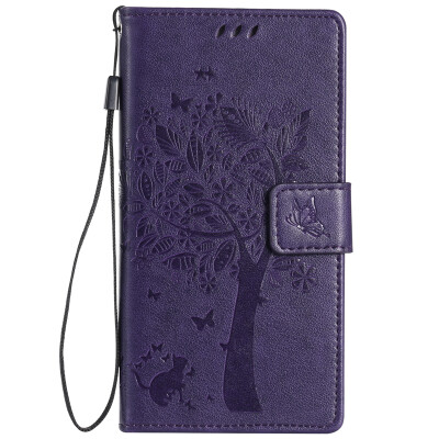 

Purple Tree Design PU кожа флип крышку кошелек карты держатель чехол для HUAWEI P8MINI