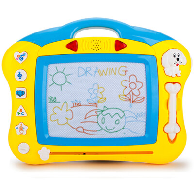 

Bei Shi (beiens) children learn drawing board painting tools early education puzzle toys baby writing board multi-function drawing board 8965 yellow