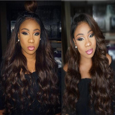 

Glueless lace front ombre human hair wigs for black women #1bt#4 color Brazilian hair ombre lace front wig with baby hair