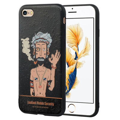 

ESCASE Apple iPhone6 ​​ 6s Plus Mobile Phone Case Apple 6 6s Plus Mobile Phone Case Dropped Soft Shell Illustrated Relief 55 inch Fashion Tide