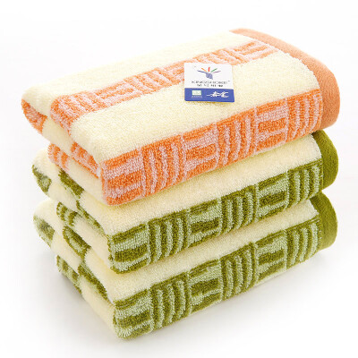 

【Jingdong Supermarket】 Gold cotton towel GA1087W gray blue two-color vertical stripes 4 pieces 70 * 34cm 91g