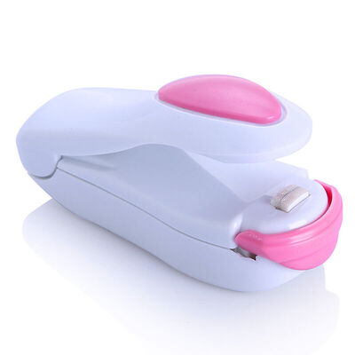 

Benjani portable household mini-sealing machine snack plastic bag sealing machine travel hand pressure heat sealing machine pink