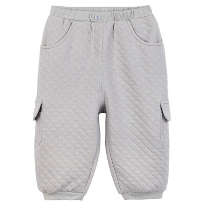 

Xin Song male boy rhombic lattice cotton warm pants autumn and winter thickening warm sports leisure pants light gray 8012B66 / 44