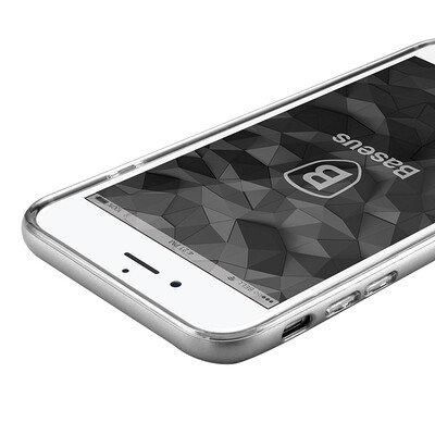 

Времена мышления (Baseus) iphone7 Apple, телефон оболочки прозрачный защитный чехол 7 все включено популярные марки 4,7-дюймовые жесткие границы силиконовые мягкой оболочки серебро