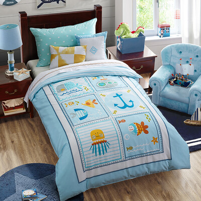 

Somat (Somerelle) Одеяло Хлопок Печатное детское комбинированное волокно KIDS Ocean World 120 см * 150 см