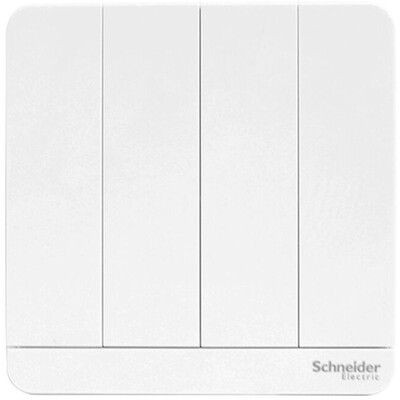 

Schneider Schneider switch socket switch panel four open single control switch 16A is still series mirror porcelain white